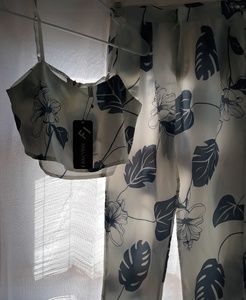 2 Piece pants and crop top